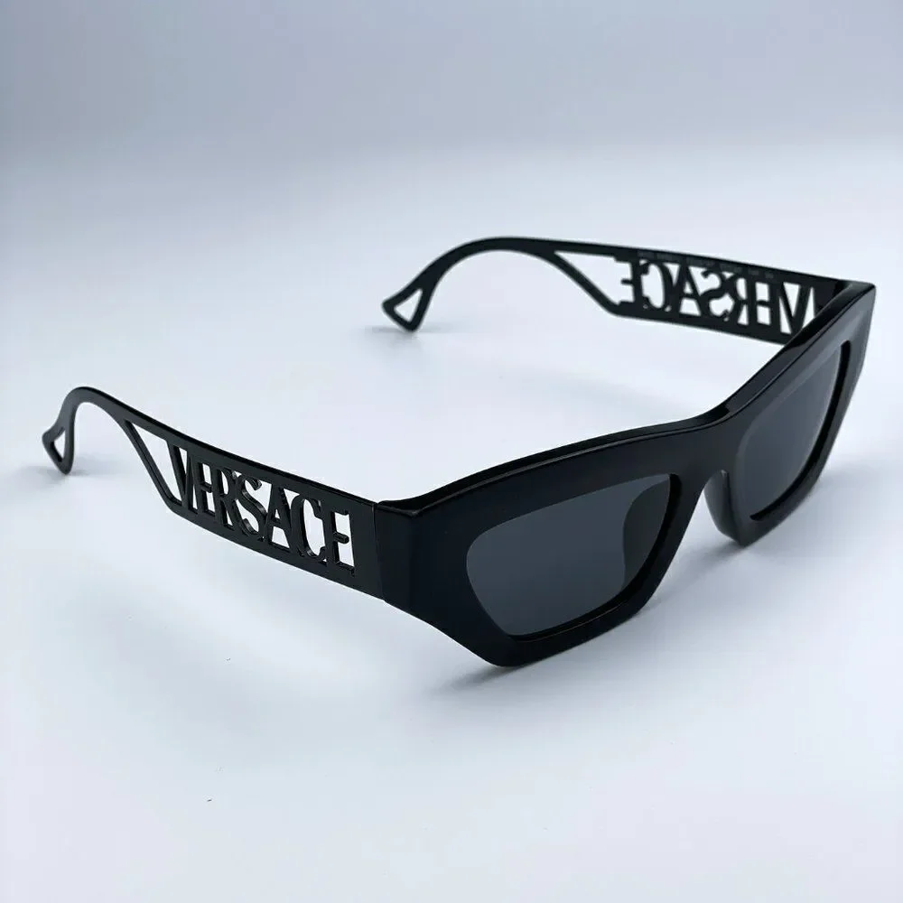 SALE! NEW Versace VE4432U 523287 Black Dark Grey Cat Eye Unisex Sunglasses